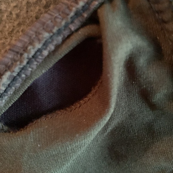 Mossimo green and black striped bikini with gold ring details. Size medium - Picture 5 of 9